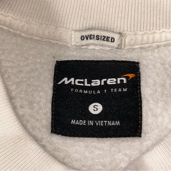 Abercrombie & Fitch MCLAREN Formula 1 Team Sweatshirt Crewneck Oversized Small - Picture 5 of 10